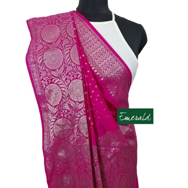 Bandhani Kanjeevaram Saree - Image 6