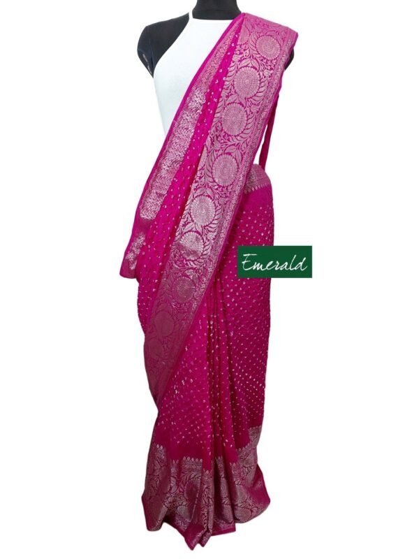 Bandhani Kanjeevaram Saree - Image 4