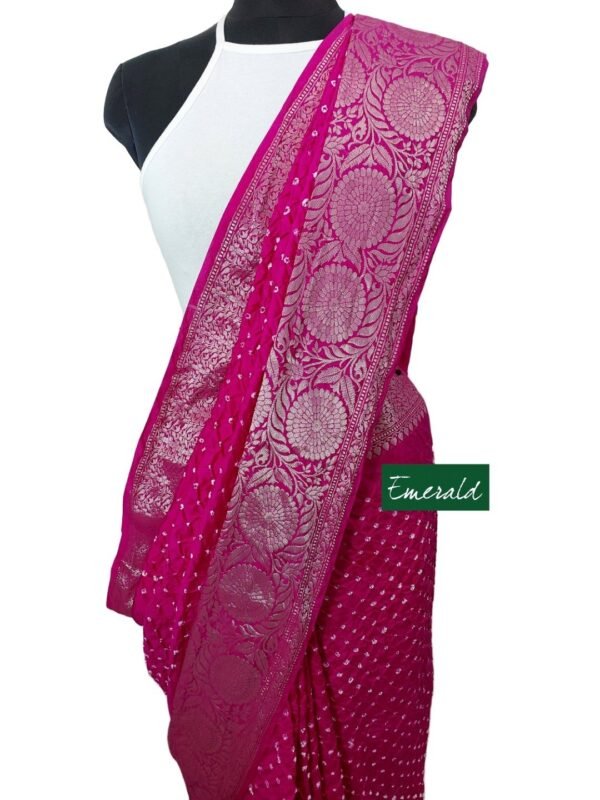 Bandhani Kanjeevaram Saree - Image 5