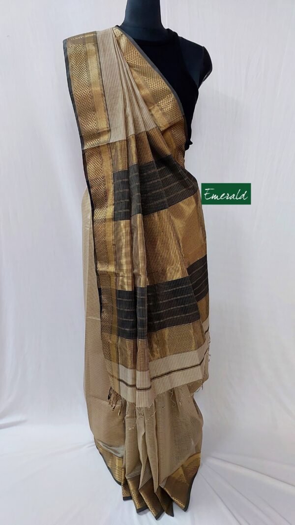 Maheshwari Cotton Silk Saree - Image 3