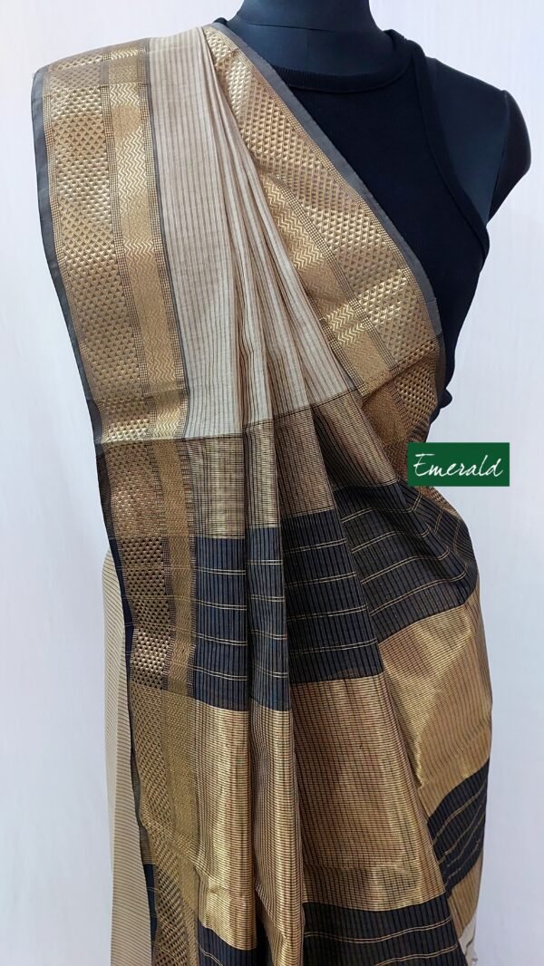 Maheshwari Cotton Silk Saree - Image 4