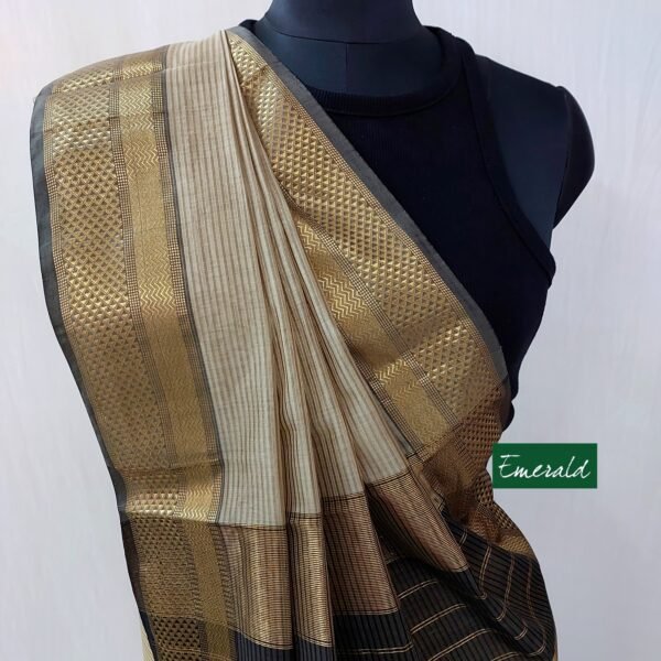 Maheshwari Cotton Silk Saree - Image 5