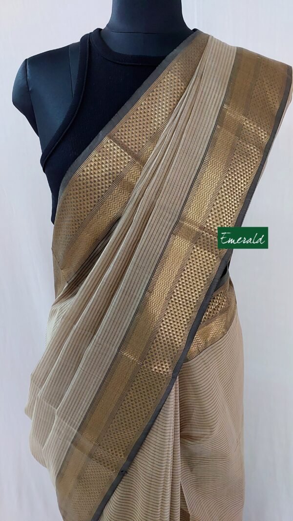 Maheshwari Cotton Silk Saree - Image 6