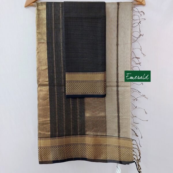 Maheshwari Cotton Silk Saree - Image 10