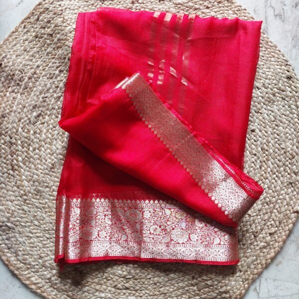 Red Kota Silk Saree